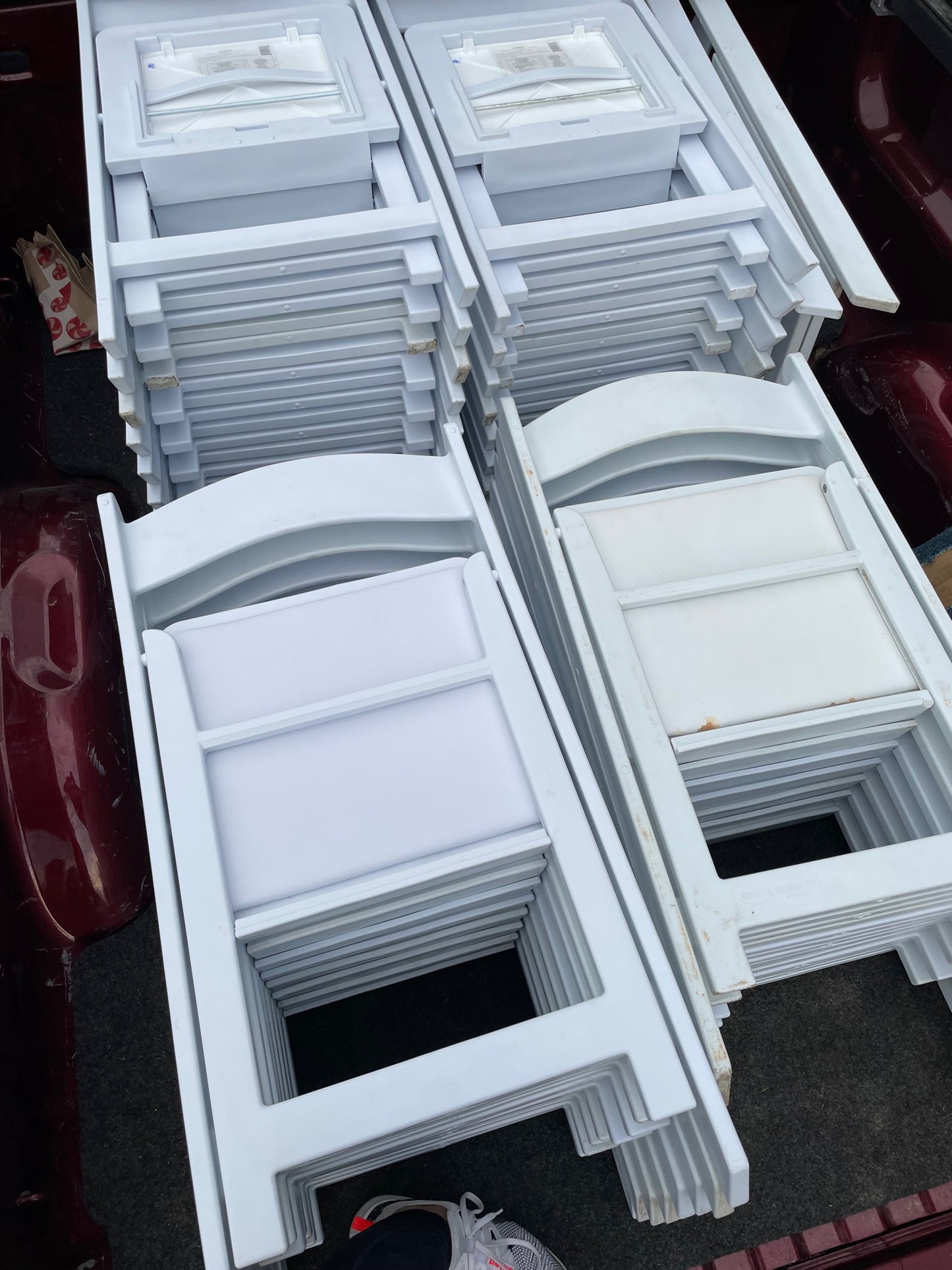 White Padded Resin Chair Rental for Weddings & Events